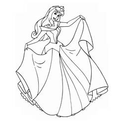 Dessin à colorier: Princesse Aurore (Personnages de dessins animés) #181938 - Coloriages à Imprimer Gratuits