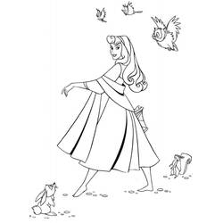 Dessin à colorier: Princesse Aurore (Personnages de dessins animés) #181944 - Coloriages à Imprimer Gratuits