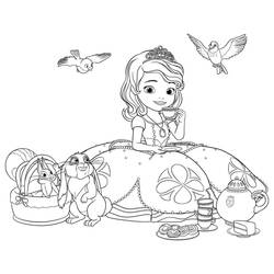 Dessin à colorier: Princesse Sofia (Personnages de dessins animés) #182009 - Coloriages à Imprimer Gratuits