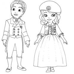 Dessin à colorier: Princesse Sofia (Personnages de dessins animés) #182012 - Coloriages à Imprimer Gratuits