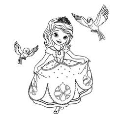 Dessin à colorier: Princesse Sofia (Personnages de dessins animés) #182016 - Coloriages à Imprimer Gratuits