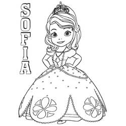 Dessin à colorier: Princesse Sofia (Personnages de dessins animés) #182023 - Coloriages à Imprimer Gratuits
