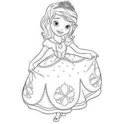Dessin à colorier: Princesse Sofia (Personnages de dessins animés) #182026 - Coloriages à Imprimer Gratuits