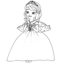 Dessin à colorier: Princesse Sofia (Personnages de dessins animés) #182027 - Coloriages à Imprimer Gratuits