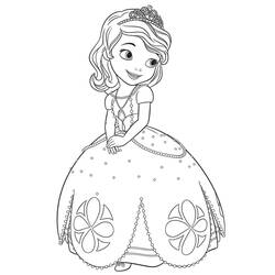 Dessin à colorier: Princesse Sofia (Personnages de dessins animés) #182028 - Coloriages à Imprimer Gratuits