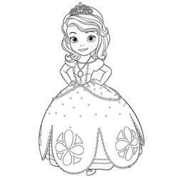 Dessin à colorier: Princesse Sofia (Personnages de dessins animés) #182029 - Coloriages à Imprimer Gratuits