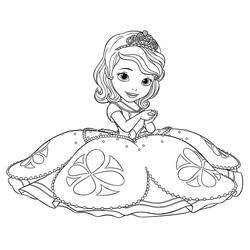 Dessin à colorier: Princesse Sofia (Personnages de dessins animés) #182032 - Coloriages à Imprimer Gratuits