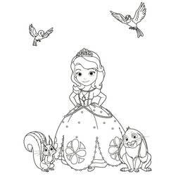 Dessin à colorier: Princesse Sofia (Personnages de dessins animés) #182033 - Coloriages à Imprimer Gratuits