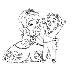 Dessin à colorier: Princesse Sofia (Personnages de dessins animés) #182036 - Coloriages à Imprimer Gratuits