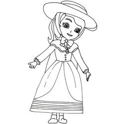Dessin à colorier: Princesse Sofia (Personnages de dessins animés) #182038 - Coloriages à Imprimer Gratuits