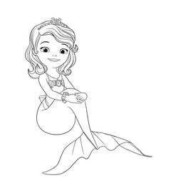Dessin à colorier: Princesse Sofia (Personnages de dessins animés) #182039 - Coloriages à Imprimer Gratuits