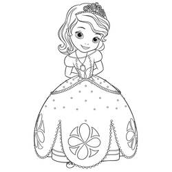 Dessin à colorier: Princesse Sofia (Personnages de dessins animés) #182041 - Coloriages à Imprimer Gratuits