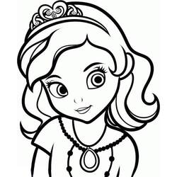 Dessin à colorier: Princesse Sofia (Personnages de dessins animés) #182046 - Coloriages à Imprimer Gratuits