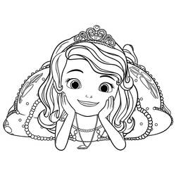 Dessin à colorier: Princesse Sofia (Personnages de dessins animés) #182047 - Coloriages à Imprimer Gratuits