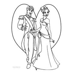 Dessin à colorier: Princesse Tiana (Personnages de dessins animés) #181964 - Coloriages à Imprimer Gratuits