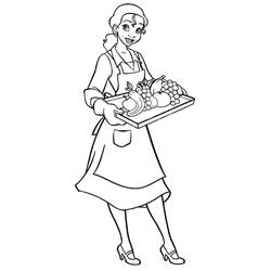 Dessin à colorier: Princesse Tiana (Personnages de dessins animés) #181967 - Coloriages à Imprimer Gratuits