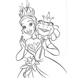 Dessin à colorier: Princesse Tiana (Personnages de dessins animés) #181968 - Coloriages à Imprimer Gratuits