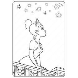 Dessin à colorier: Princesse Tiana (Personnages de dessins animés) #181971 - Coloriages à Imprimer Gratuits