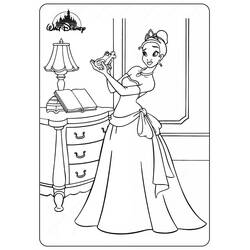 Dessin à colorier: Princesse Tiana (Personnages de dessins animés) #181972 - Coloriages à Imprimer Gratuits