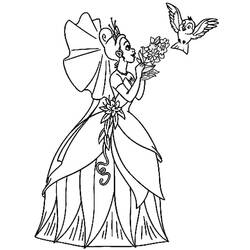 Dessin à colorier: Princesse Tiana (Personnages de dessins animés) #181974 - Coloriages à Imprimer Gratuits