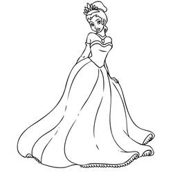 Dessin à colorier: Princesse Tiana (Personnages de dessins animés) #181975 - Coloriages à Imprimer Gratuits