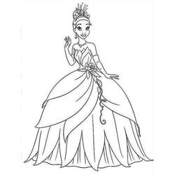 Dessin à colorier: Princesse Tiana (Personnages de dessins animés) #181976 - Coloriages à Imprimer Gratuits