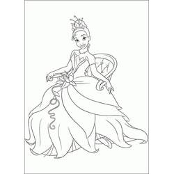 Dessin à colorier: Princesse Tiana (Personnages de dessins animés) #181977 - Coloriages à Imprimer Gratuits