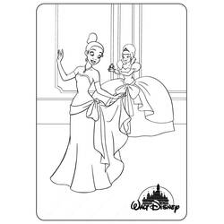 Dessin à colorier: Princesse Tiana (Personnages de dessins animés) #181982 - Coloriages à Imprimer Gratuits
