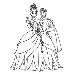 Dessin à colorier: Princesse Tiana (Personnages de dessins animés) #181983 - Coloriages à Imprimer Gratuits