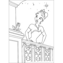 Dessin à colorier: Princesse Tiana (Personnages de dessins animés) #181986 - Coloriages à Imprimer Gratuits