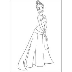 Dessin à colorier: Princesse Tiana (Personnages de dessins animés) #181988 - Coloriages à Imprimer Gratuits