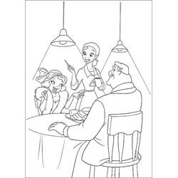 Dessin à colorier: Princesse Tiana (Personnages de dessins animés) #181993 - Coloriages à Imprimer Gratuits