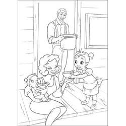 Dessin à colorier: Princesse Tiana (Personnages de dessins animés) #181994 - Coloriages à Imprimer Gratuits