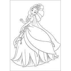 Dessin à colorier: Princesse Tiana (Personnages de dessins animés) #182002 - Coloriages à Imprimer Gratuits