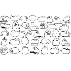 Dessin à colorier: Pusheen (Personnages de dessins animés) #188426 - Coloriages à Imprimer Gratuits