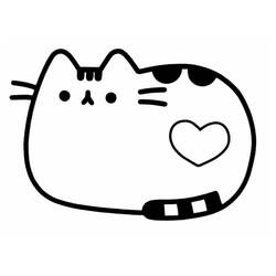 Dessin à colorier: Pusheen (Personnages de dessins animés) #188428 - Coloriages à Imprimer Gratuits
