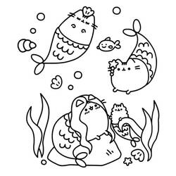 Dessin à colorier: Pusheen (Personnages de dessins animés) #188433 - Coloriages à Imprimer Gratuits