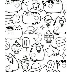 Dessin à colorier: Pusheen (Personnages de dessins animés) #188435 - Coloriages à Imprimer Gratuits