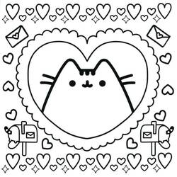 Dessin à colorier: Pusheen (Personnages de dessins animés) #188438 - Coloriages à Imprimer Gratuits
