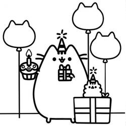 Dessin à colorier: Pusheen (Personnages de dessins animés) #188439 - Coloriages à Imprimer Gratuits