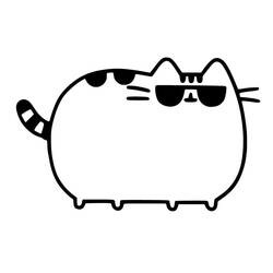 Dessin à colorier: Pusheen (Personnages de dessins animés) #188440 - Coloriages à Imprimer Gratuits