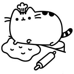 Dessin à colorier: Pusheen (Personnages de dessins animés) #188442 - Coloriages à Imprimer Gratuits