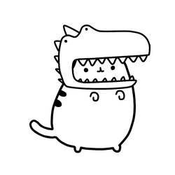 Dessin à colorier: Pusheen (Personnages de dessins animés) #188443 - Coloriages à Imprimer Gratuits