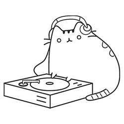 Dessin à colorier: Pusheen (Personnages de dessins animés) #188444 - Coloriages à Imprimer Gratuits