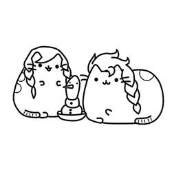 Dessin à colorier: Pusheen (Personnages de dessins animés) #188445 - Coloriages à Imprimer Gratuits