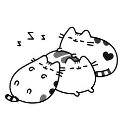 Dessin à colorier: Pusheen (Personnages de dessins animés) #188446 - Coloriages à Imprimer Gratuits