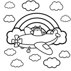 Dessin à colorier: Pusheen (Personnages de dessins animés) #188447 - Coloriages à Imprimer Gratuits