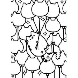 Dessin à colorier: Pusheen (Personnages de dessins animés) #188448 - Coloriages à Imprimer Gratuits