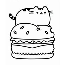 Dessin à colorier: Pusheen (Personnages de dessins animés) #188453 - Coloriages à Imprimer Gratuits