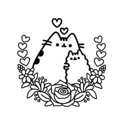 Dessin à colorier: Pusheen (Personnages de dessins animés) #188461 - Coloriages à Imprimer Gratuits